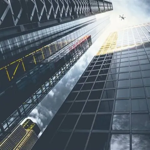 вертолет небоскребы