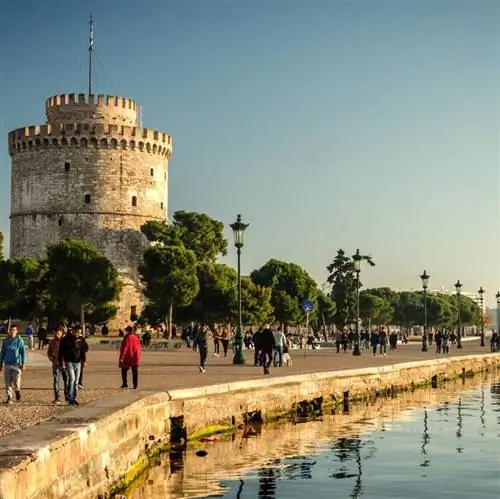 Гавань Салоник и Белая башня