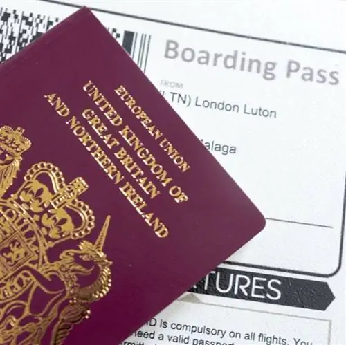 паспорт, британский посадочный талон
