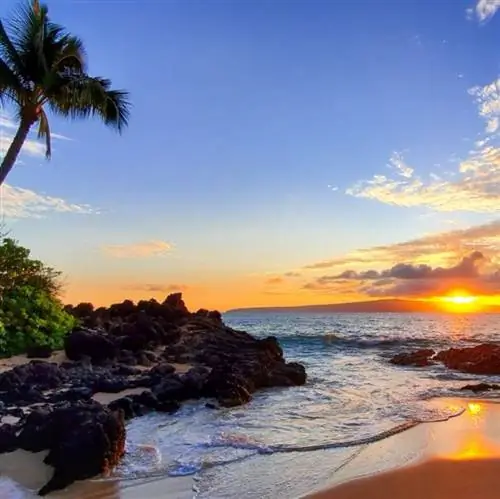 Гавайи, пляж, закат