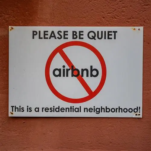 знак Airbnb запрещен знак Airbnb запрещен
