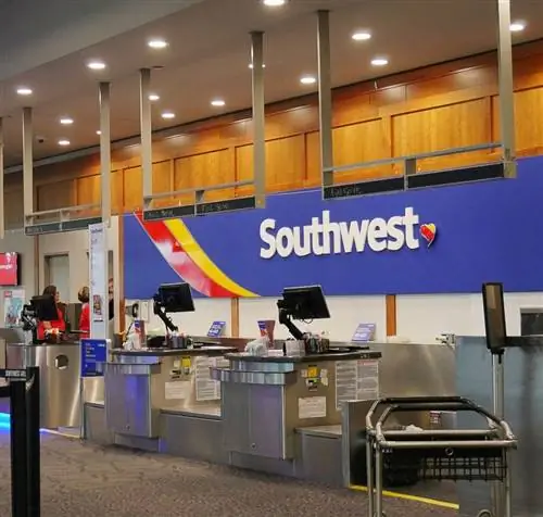 Зона регистрации авиакомпании Southwest Airlines