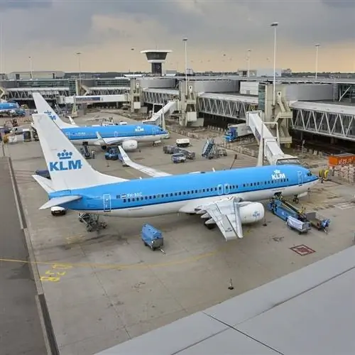 Самолеты KLM в Схипхоле, Амстердам, Нидерланды