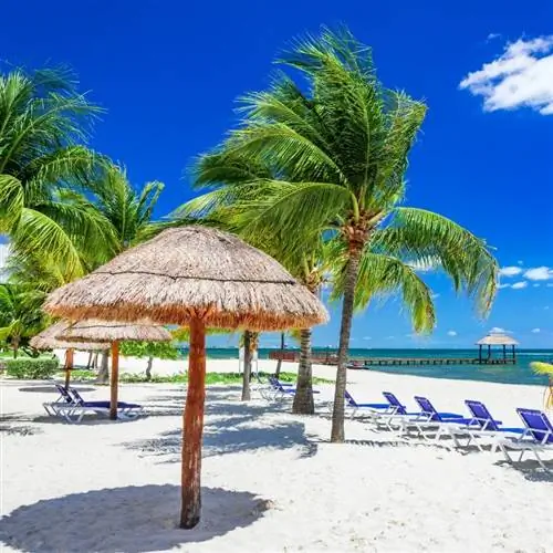 Пляж в Мексиканском Карибском море, возможно, в Канкуне