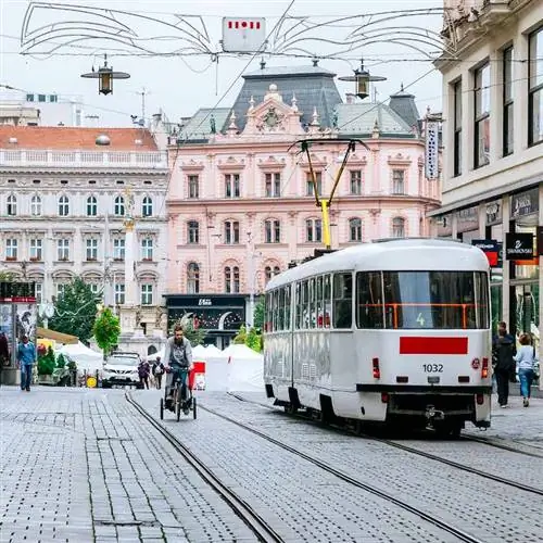 Старый центр города Брно. Центральная улица старого города - улица Масарикова.