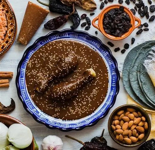Моль Мексикано, ингредиенты моле Поблано, мексиканская острая еда, традиционная в Мексике