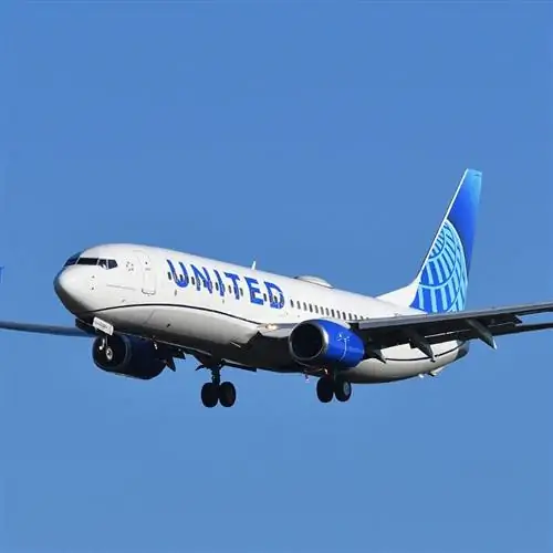 Самолет United Airlines в воздухе