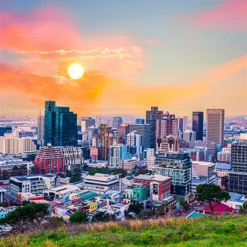 Горизонт Кейптауна в Южной Африке