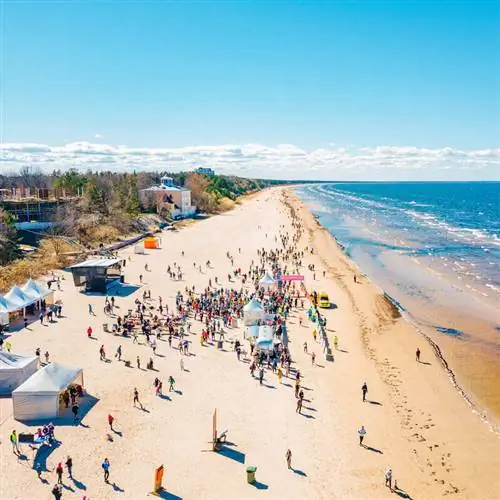 Пляж Юрмалы в Латвии, Восточная Европа