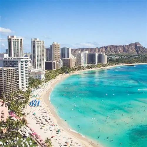 Даймонд-Хед - вулканический конус на острове Оаху, Гавайи.