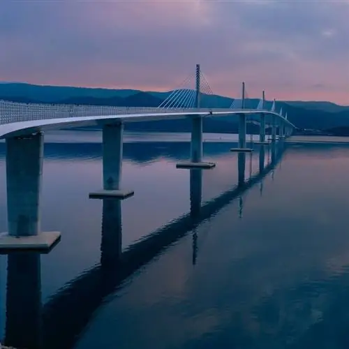 Мост Пелешац в Южной Далмации, Дубровницко-Неретванская жупания, Хорватия, Адриатическое море, Юго-Восточная Европа