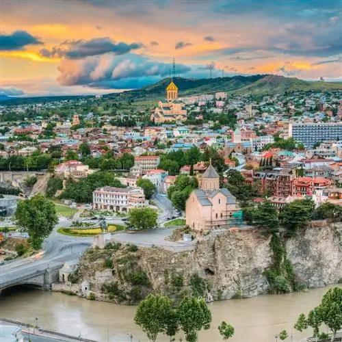 Тбилиси на закате, Грузия