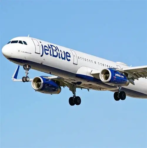 Самолет JetBlue в полете