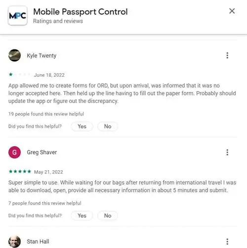 Скриншот обзора Google: мобильный паспортный контроль