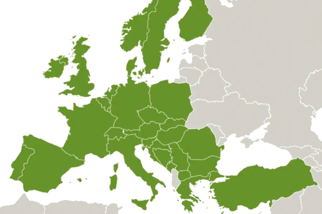 Карта Eurail предоставлена Eurail.com