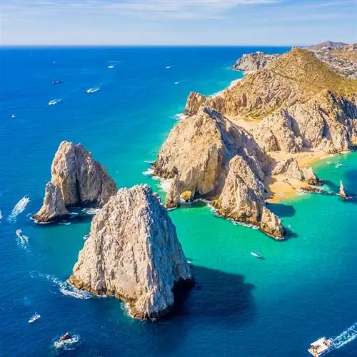 Вид с воздуха на Лос-Кабос, Нижняя Калифорния, Тихоокеанское побережье, Мексика