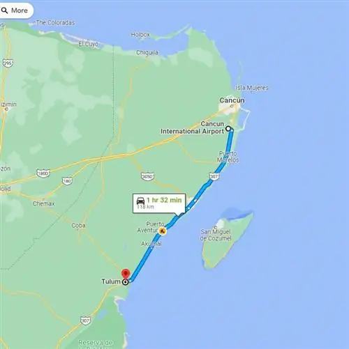 Google Maps CUN в Тулум
