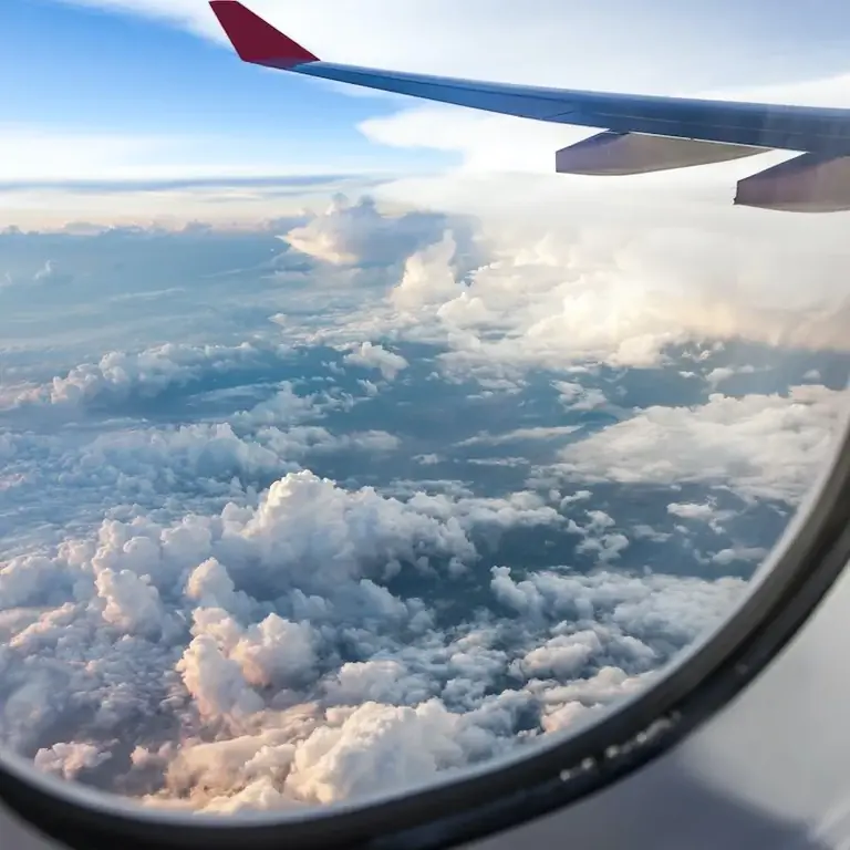 вид из окна самолета