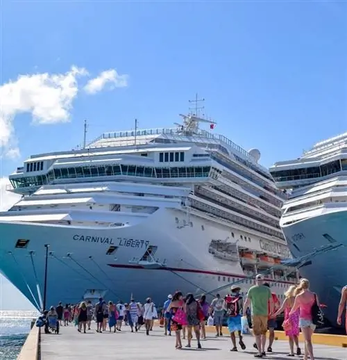 Карнавальные круизные корабли в порту