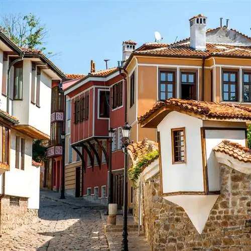 Болгарская возрожденческая архитектура в Старом городе Пловдив, Пловдив, Болгария, Юго-Восточная Европа, Балканы, европейцы