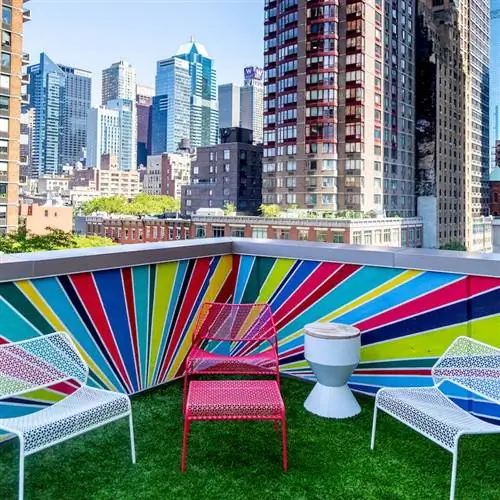 Терраса отеля Pod Times Square, Нью-Йорк Терраса отеля Pod Times Square, Нью-Йорк