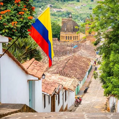 Исторический колониальный город Баричара в Колумбии, Южная Америка