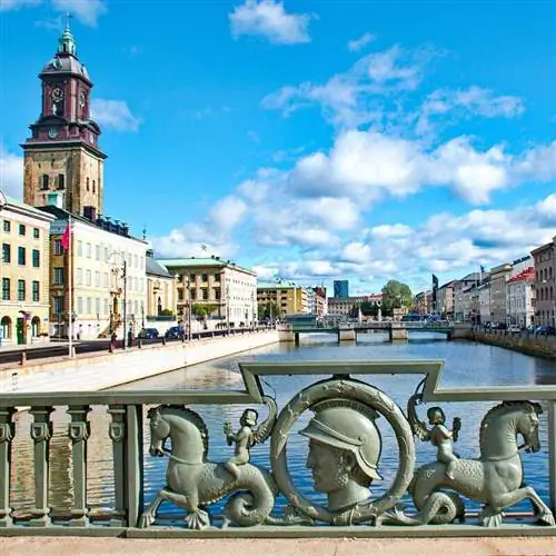 Красивый канал в голландском стиле в Гетеборге, Швеция, Скандинавия