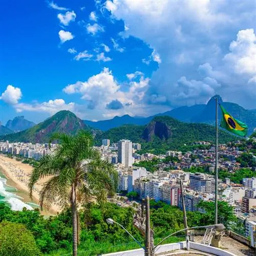 Панорамный вид на Рио-де-Жанейро, Бразилия, Южная Америка