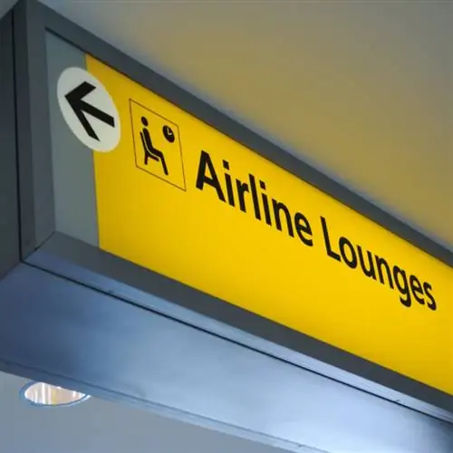 знак зала ожидания авиакомпании