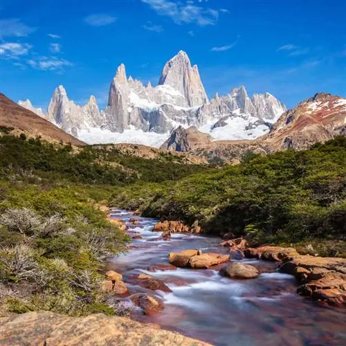 Вид на гору Фитц-Рояль в ледниковом регионе Аргентины, Южная Америка