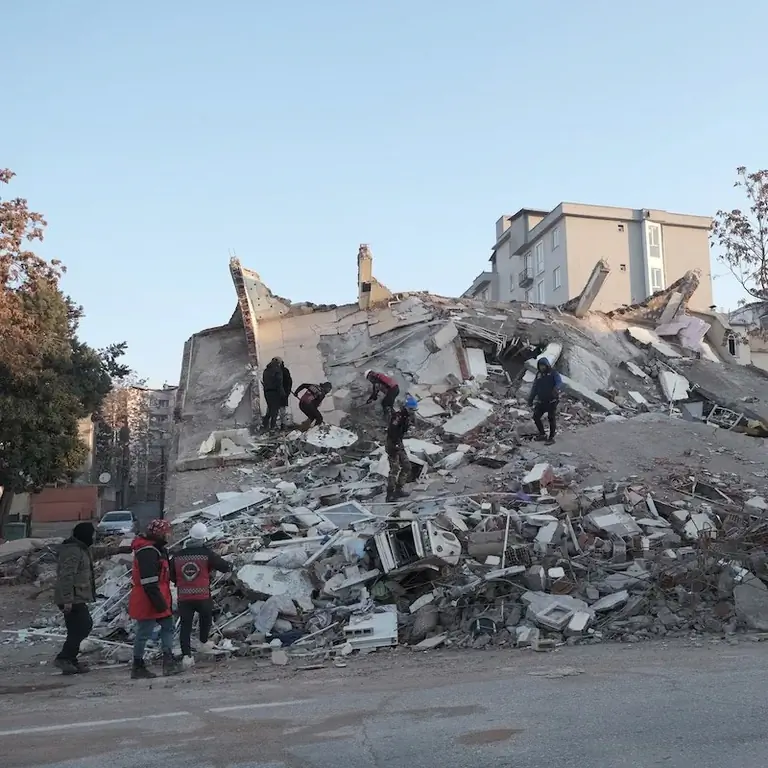 Кахраманмарас,, Турция-, В центре Кахраманмараса, Землетрясение, Это, Заняло, Место, На, Февраль