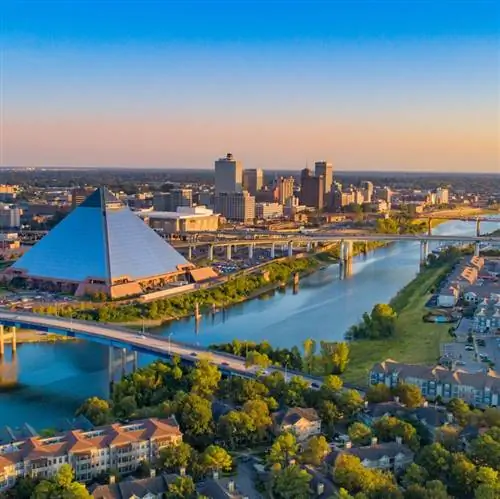 Вид с воздуха на Мемфис