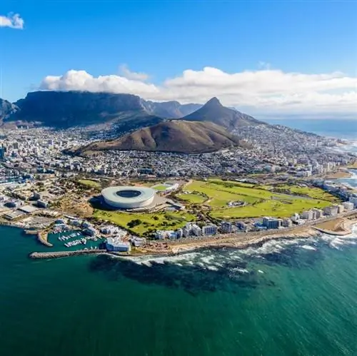 вид с воздуха на Южную Африку