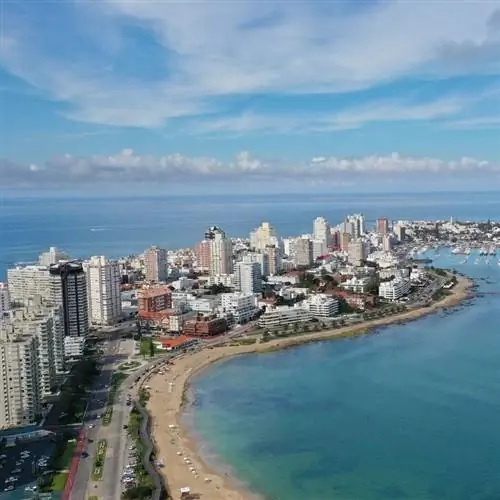 Вид с воздуха на Пунта-дель-Эсте, Уругвай, Южная Америка