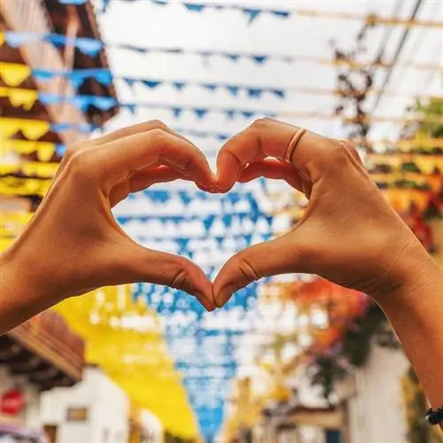 руки в форме сердца