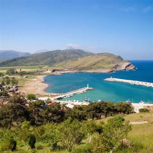 Панорама Гокчеады, турецкого острова в Средиземном море, Турция, Турция