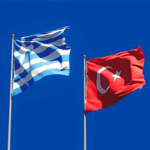 Флаги Греции и Турции