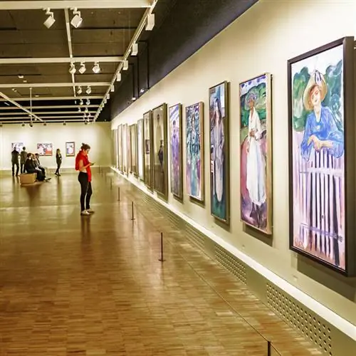Внутри музея Мунка в Осло