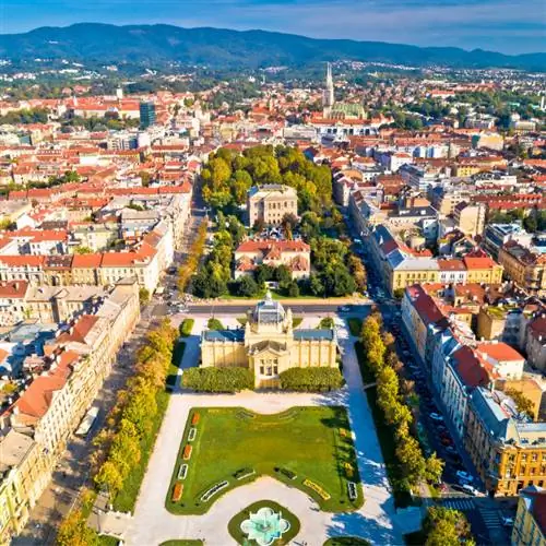 Загреб Хорватия с высоты птичьего полета