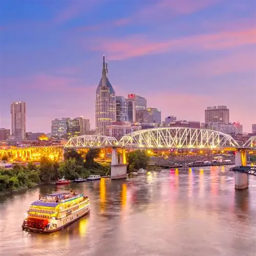 река в Нэшвилле ночью