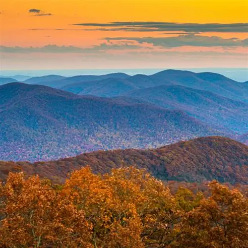Горы Голубого хребта с осенними красками