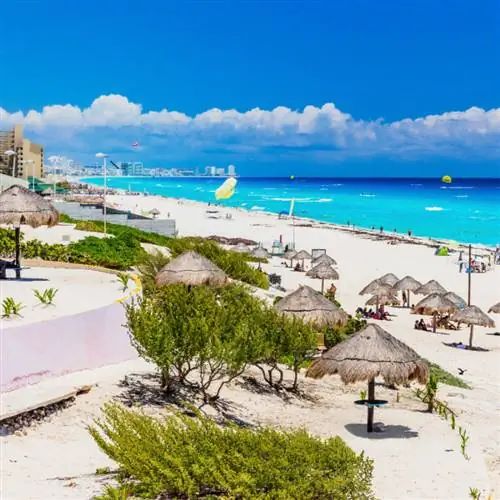 Пляж дельфинов в Канкуне, Кинтана-Роо, Мексика