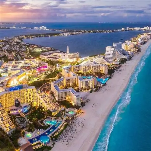 вид на Канкун с воздуха