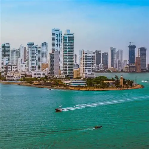 Горизонт Картахены, карибского города в Колумбии, Южной Америке