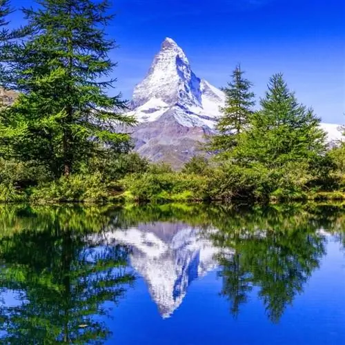 Заснеженный пик Церматта в Швейцарии, Центральная Европа