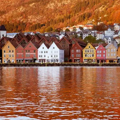 осень в Бергене, Норвегия