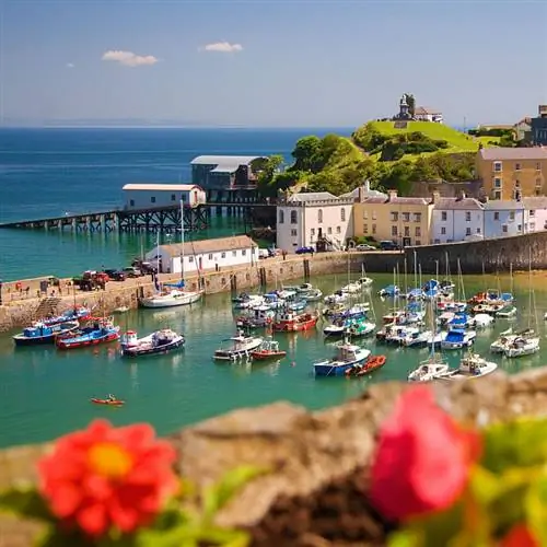 Тенби, небольшой прибрежный город в Уэльсе, Великобритания, Северо-Западная Европа