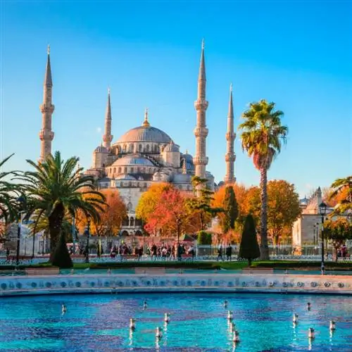 Вид на Голубую мечеть Стамбула