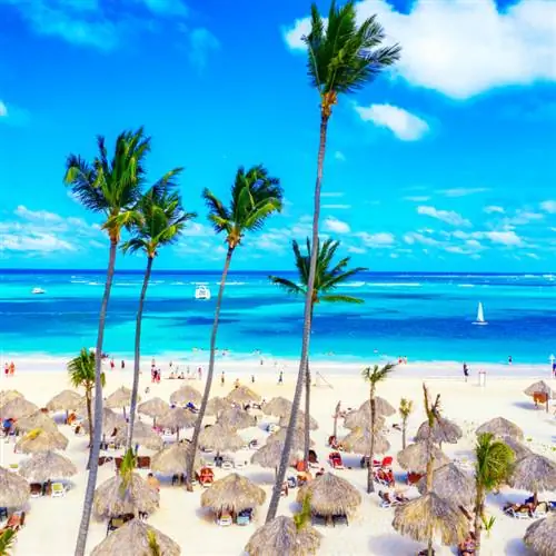 Вид с воздуха на курорт в Пунта-Кане