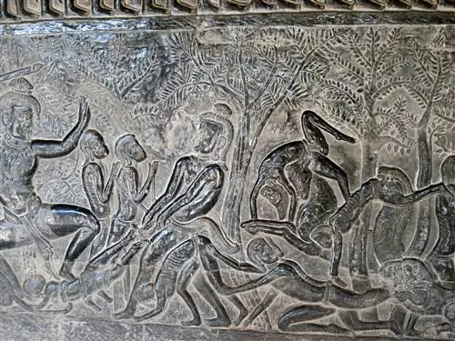 Барельеф, Ангкор-Ват, Камбоджа
